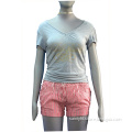 V Neck T-shirt with Shorts for Women
